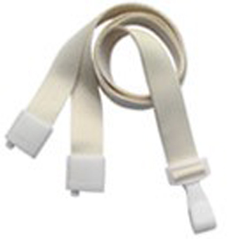 2137-2068 BRADY PEOPLE ID, STANDARD LANYARD, EARTH-FRIENDLY PET, NATURAL, 5/8" (16MM) FLAT ECO WEAVE, WITH WHITE WIDE PLASTIC HOOK AND BREAK-AWAY, PACK OF 100