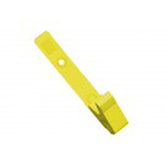2115-2009 BRADY PEOPLE ID, STRAP CLIP, YELLOW, 3 1/8 (79MM), PLASTIC KNURLED THUMB-GRIP W/DELRIN STRAP, BAG OF 100 PIECED AND SOLD IN FULL BAGS ONLY