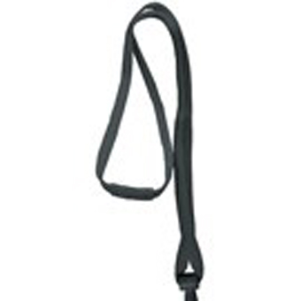 BL-34H-BLK BRADY PEOPLE ID, 3/8" WIDE BREAKAWAY LANYARD WITH WIDE PLASTIC HOOK, BLACK, BAG OF 100 PIECES AND SOLD IN FULL BAGS ONLY