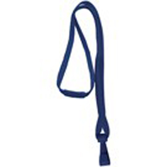 BL-34H-NBLU BRADY PEOPLE ID, 3/8" WIDE BREAKAWAY LANYARD WITH WIDE PLASTIC HOOK, NAVY BLUE, BAG OF 100 PIECES AND SOLD IN FULL BAGS ONLY