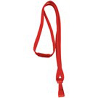 BL-34H-RED BRADY PEOPLE ID, 3/8" WIDE BREAKAWAY LANYARD WITH WIDE PLASTIC HOOK, RED, BAG OF 100 PIECES AND SOLD IN FULL BAGS ONLY