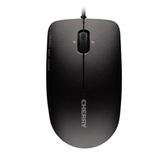 JM-0600-2 CHERRY, MC 2000 USB MOUSE, BLACK, 3 BUTTON WITH TILT WHEEL FOR VERTICAL SCROLLING, 1600 DPI, WIRED, CORDED