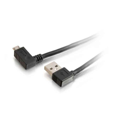 CTG-28115 CABLES TO GO, 3M USB 2.0 A RIGHT ANGLE MALE TO MICRO-USB B RIGHT ANGLE MALE CABLE (9.8FT)