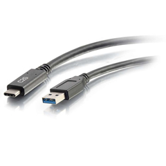 CTG-28831 C2G, 3 FT USB-C TO USB-A SUPERSPEED USB 5GBPS CABLE M/M - BLACK