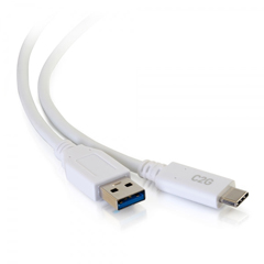 CTG-28836 C2G, 6FT USB-C TO USB-A SUPERSPEED USB 5GBPS CABLE M/M - WHITE