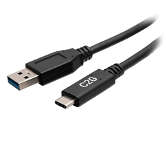 CTG-28875 C2G, 1FT USB-C MALE TO USB-A MALE CABLE - USB 3.2 GEN 1 (5GBPS)