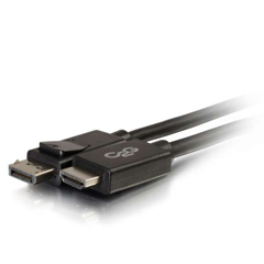 CTG-54325 CABLES TO GO, 3FT DISPLAYPORT MALE TO HD MALE ADAPTER CABLE - BLACK (TAA COMPLIANT)