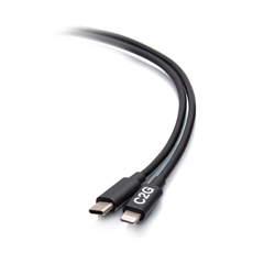 CTG-54555 C2G, 3FT (0.9M) USB-C MALE TO LIGHTNING MALE SYNC AND CHARGING CABLE - BLACK