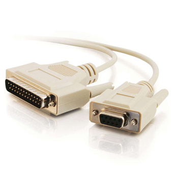 CTG-03020 CABLES TO GO, 10FT, DB25 MALE TO DB9 FEMALE NULL MODEM CABLE