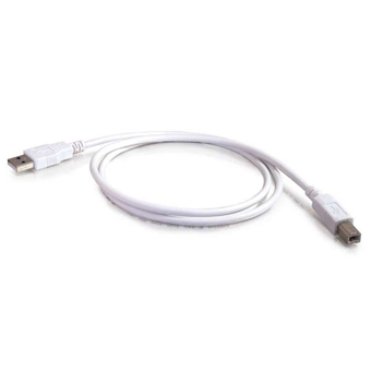 CTG-13172 CABLES TO GO, 2M USB 2.0 A/B CABLE-WHITE (6.6 FT)