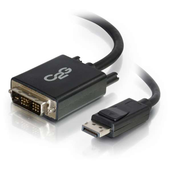 CTG-54328 CABLES TO GO, 3FT DISPLAYPORT MALE TO SINGLE LINK DVI-D MALE ADAPTER CABLE, BLACK