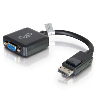 CTG-54323 CABLES TO GO, 8 IN DISPLAYPORT MALE TO VGA FEMALE ACTIVE ADAPTER CONVERTER, BLACK