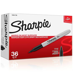 1884739 DYMO, SHARPIE 36CT FINE BLACK BOX