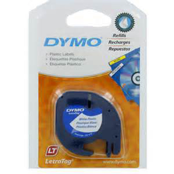 91332 DYMO, CONSUMABLES, 1/2"(12MM) X 13"(4M) PLASTIC LABEL TAPE FOR USE IN LETRATAG LABLE PRINTERS,BLACK ON YELLOW,1 CARTRIDGE PER CASE, PRICED PER CASE