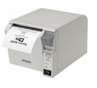 C31CD38981 EPSON, TM-T70II, FRONT LOADING THERMAL RECEIPT PRINTER, IOS ANDROID AND WINDOWS COMPATIBLE , EPSON WHITE, BLUETOOTH INTERFACE, PS-180 INCLUDED<br />T70II,BT,WHITE,IOS/ANDROID COMP,W/PS