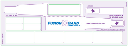 FID-ADULT-L3C-1-200T ZEBRA, CONSUMABLES, Z-BAND FUSION POLYPROPYLENE/POLYESTER WRISTBAND, DIRECT THERMAL, 9.25", 1" CORE, 5" OD, PERFORATED, 4" SHEET WIDTH, 2.75" X 0.875" IMAGE AREA, 200 WRISTBANDS PER ROLL, 5 ROLLS PER CASE, PRICED PER CASE WRISTBAND POLYPRO/PET 4X11IN DT Z-BAND FUSION AD ADULT 8LBL 200ROLL