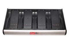 HCH-P7104DC-CHG GTS BATTERIES, A FOUR BAY MULTI-CHEMISTRY CHARGER FOR HARRIS P7100/P7200 SERIES RADIOS.