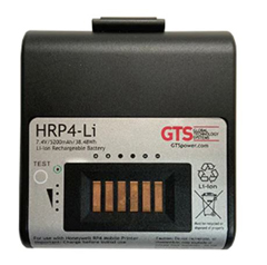 HRP4-LI GTS, HRP4-LI IS AN UPGRADE TO THE OEM P/N 50138010-001 BATTERY USED IN THE HONEYWELL RP4 MOBILE PRINTER. IT PROVIDES EXCELLENT DISCHARGE CHARACTERISTICS AND LONGER CYCLE LIFE