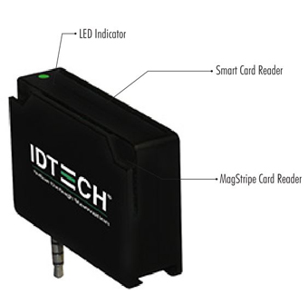 IDMR-AB83133S ID TECH, EOL, REFER TO PART # IDMR-AB93133P, UNIPAY 1.5, MSR & EMV ENCRYPTION ON, SIDE CHARGING PORT (BLACK)