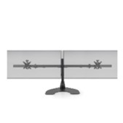 100-D16-B02W HAT DESIGN WORKS, 100 SERIES DUAL DESK STAND FOR WIDESCREEN DISPLAYS UP TO (2) 34"" ULTRA WIDESCREENS. MAX 25 LBS EACH. 75 & 100MM. BLACK