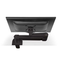 7000-600-NM-HD-104 HAT DESIGN WORKS, 7000 SERIES ARTICULATING MONITOR ARM W/O MOUNT. SUPPORTS 7-17 LBS. HEIGHT ADJUST 16", EXTENSION 24". MOUNT NOT INCLUDED.  75/100MM VESA. BLACK