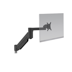 7500-1000-NM-104 HAT DESIGN WORKS, 7500 SERIES ARM NO MOUNT. SINGLE MONITOR ARM FOR 8-27 LBS WITH 27 INCH REACH AND 18 INCHES HEIGHT ADJUSTMENT.  NO MOUNT, ORDER SEPERATELY. 75MM / 100MM. TAA COMPLIANT. BLACK