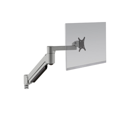 7500-1000-NM-124 HAT DESIGN WORKS, 7500 SERIES ARM NO MOUNT. SINGLE MONITOR ARM FOR 8-27 LBS WITH 27 INCH REACH AND 18 INCHES HEIGHT ADJUSTMENT.  NO MOUNT, ORDER SEPERATELY. 75MM / 100MM. TAA COMPLIANT. SILVER