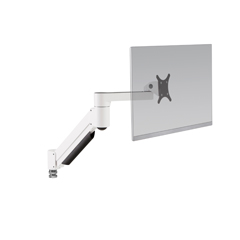 7500-1000-NM-248 HAT DESIGN WORKS, 7500 SERIES ARM NO MOUNT. SINGLE MONITOR ARM FOR 8-27 LBS WITH 27 INCH REACH AND 18 INCHES HEIGHT ADJUSTMENT.  NO MOUNT, ORDER SEPERATELY. 75MM / 100MM. TAA COMPLIANT. WHITE