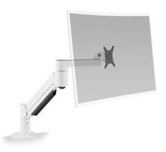 7500-1500-NM-248 HAT DESIGN WORKS, 7500 DELUXE MONITOR ARM FOR LARGE OR HEAVY SCREENS. SUPPORTS 12-40 LB.  PATENTED, SPRING-ASSISTED TILTER FOR EASY ADJUSTMENTS. ARM MOUNT NOT INCLD.  ADD 8318, 8325. WHITE