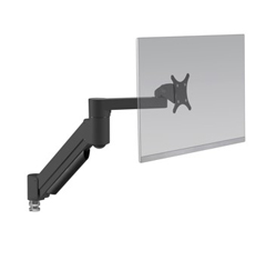 7500-500-NM-104 HAT DESIGN WORKS, 7500 SERIES SINGLE MONITOR ARM FOR 2-13 LB SCREENS. ARM HAS 27" REACH AND 18" HEIGHT ADJUSTMENT. INCLUDES TILTER AND 75/100MM VESA.  NO MOUNT, ORDER SEPERATLY. BLACK. TAA COMPLIANT.