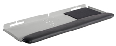 8085-124 HAT DESIGN WORKS, LARGE KEYBOARD TRAY WITH MOUSING AREA FOR USE WITH FULL SIZE KEYBOARD AND MOUSE. ADAPTABLE FOR LEFT OR RIGHT HANDED USERS. COMBINE WITH MOUNT (EX. 9139 & 8312) 10 YR WTY. SILVER