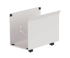 8335-LG-248 HAT DESIGN WORKS, LARGE CPU HOLDER ADJUSTS FROM 5-7.5"", UP TO 40 LBS.  STURDY METAL CONSTRUCTION KEEPS CPU SAFELY OUT OF THE WAY. MOUNT TO DESK WALL OR HAT WALL TRACK (8326).  WHITE