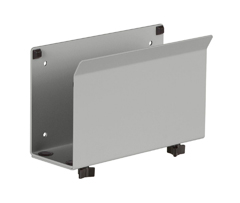 8335-MD-124 HAT DESIGN WORKS, LARGE CPU HOLDER ADJUSTS FROM 3-5"", UP TO 40 LBS.  STURDY METAL CONSTRUCTION KEEPS CPU SAFELY OUT OF THE WAY. MOUNT TO DESK WALL OR HAT WALL TRACK (8326).  SILVER