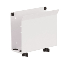 8335-SM-248 HAT DESIGN WORKS, LARGE CPU HOLDER ADJUSTS FROM  2-3"", UP TO 40 LBS.  STURDY METAL CONSTRUCTION KEEPS CPU SAFELY OUT OF THE WAY. MOUNT TO DESK WALL OR HAT WALL TRACK (8326).  WHITE