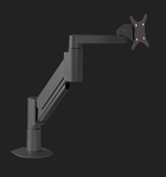 9105-1000-FM-104 HAT DESIGN WORKS, ARM MOUNTS: FULL MOTION HEAVY DUTY MONITOR ARM WITH STEEL CHANNELS, FLEXMOUNT & HD 75/100 VESA TILTER. SUPPORTS 21.8-37.7LBS, BLACK (INSTALLS ON WALL OR COUNTER)