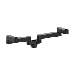 9120-S-NPT-104 HAT DESIGN WORKS, DUAL YOKE WITH (2) FOLDABLE 8"" FOREARMS AND 4"" EXTENSION ARMS.  EXTENSION RANGE 14"". POLE, TILTER, VESA NOT INCLUDED.  UP TO 24"" AND 40 LBS PER MONITOR. TAA COMPLIANT. BLACK