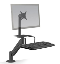 9140-10-104 HAT DESIGN WORKS, FLEXIBLE DATA ENTRY ARM. ARTICULATING ARM W/ 17.5"" REACH, 14"" HEIGHT ADJUST , 360 DEGREE ROTATE AT 3 POINTS.  MONITORS 8-22 LBS. FLEXMOUNT W/6 MOUNT OPTIONS. KEYBOARD TRAY SOLD SEP
