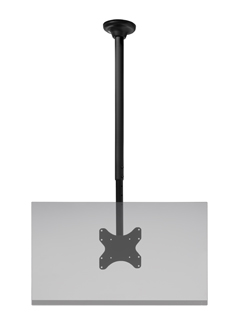 CM-S4261-BLK HAT DESIGN WORKS, CEILING MOUNT.  TELESCOPING HEIGHT ADJUSTMENT, TILTABLE, AFTER HANG LEVELING, INTERNAL CABLE MANAGEMENT. 41.7"" TO 61.4"", 100X100, 100X200, 200X200 VESA.  MAX 110 LBS, 23-42"" SCREE