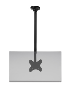 CM10-S4261-BLK HAT DESIGN WORKS, CEILING MOUNT W/ TELESCOPING HEIGHT ADJUST 42-61"", TILT: 0 TO -25 DEGREES, SWIVEL: +180 TO -180 DEGREES, VESA:  100X100/100X200/200X200, SCREENS 23""-42"" AND MAX 110 LBS.
