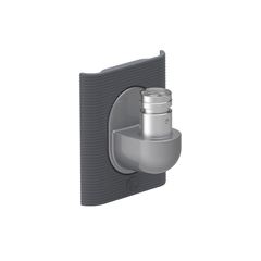 E5G-WM-SLV HAT DESIGN WORKS, E5 WALL MOUNT, GSA COMPLIANT, SILVER.  SUPPORTS UP TO 45 LBS.