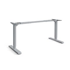 HAT2-MID-L-HS HAT DESIGN WORKS, ELECTRIC HEIGHT ADJUSTABLE TABLE BASE. 2 STAGE. LONG EXTENSION.  GRAY