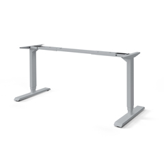 HAT2-MID-L-SL HAT DESIGN WORKS, HEIGHT ADJUSTABLE DESK - FOLDING FRAME DESIGN FOR EASY ASSEMBLY, PROGRAMMABLE 3 POSITION HANDSET. 300 LB LIFT CAP AT 1.2""/SECOND.  BASE ONLY - USE WITH HILO-TOP. 12 YR WTY. SILVER