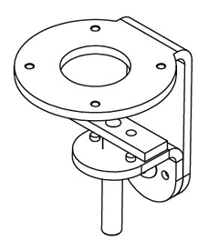 MNMT10-FLX-SMB HAT DESIGN WORKS, FLEXMOUNT, CLAMP MOUNT KIT FOR MODULAR NOW SURFACE MOUNT POLES.  COMPATIBLE WITH MNPL10-04SB, -12SB, -14SB, -17SB, -24SB.