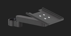 MNTR11-08B Modular Now Small Printer Tray for pole<br />HAT DESIGN WORKS, POLE MOUNTS: MODULAR NOW SMALL PRINTER TRAY W/ 8.5" EXT ARM - EPSON, BIXOLON (POLE OR WALL MOUNT REQUIRED), BLACK