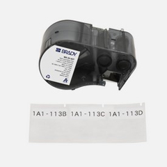 M5-32-427 BRADY PEOPLE, 1.5" X 1.5", BLACK ON WHITE, CLEAR SELF LAMINATING VINYL CARTRIDGE OF 180 LABELS