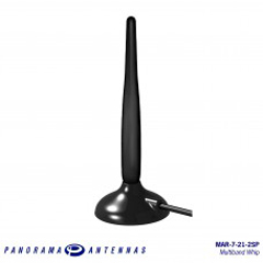 MAR-7-21-2SP PANORAMA ANTENNA, MAGNETIC MOUNT ANTENNA BASE "MAR" (1" DIAMETER), 2M / 7" RG174, SMA (M) TERMINATION. WHIP INCLUDED, 698-2170MHZ.