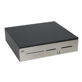 ADV-114A11110-04 MMF, ADVANTAGE, CASH DRAWER, 3 SLOT, PAINTED FRONT, 17X18, US STANDARD 5/5 TRAY, 12V PRINTER DRIVEN, STANDARD LOCK, KEYED RANDOM, NO BELL, BLACK, CABLE NOT INCLUDED