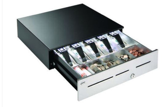 MMFL1616204 MMF, CURRENTLY UNAVAILABLE TO ORDER PER MMF, CASH DRAWER, PAYVUE, 16.2"WX16.4"D X 4.3H, LED LIGHT, RJ12-12VDC, PRINTER OR TERMINAL DRIVEN, 5 BILL/ 5 COIN TILL, BLACK