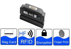 MX53-M2-CBP-FP-BLK POSH MFG, MAGNETIC HF-RFID FINDERPRINT READER, USB, MIFARE RFID READ/WRITE, 13.56 MHZ, 3 TRK MAG READER, FLASH UPGRADEABLE, ISO14443A/B, ISO15693, FINGERPRINT READER (FIPS 201, 508 DPI 8 BIT GRAYSCALE