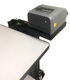 B146 NEWCASTLE SYSTEMS, PRINTER SHELF ATTACHS TO MAST 10 X 8<br />Small printer shelf for EC/NB/PC Series